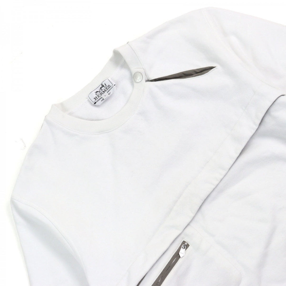 HERMES Short sleeve T-shirt H457860 cotton White gray L