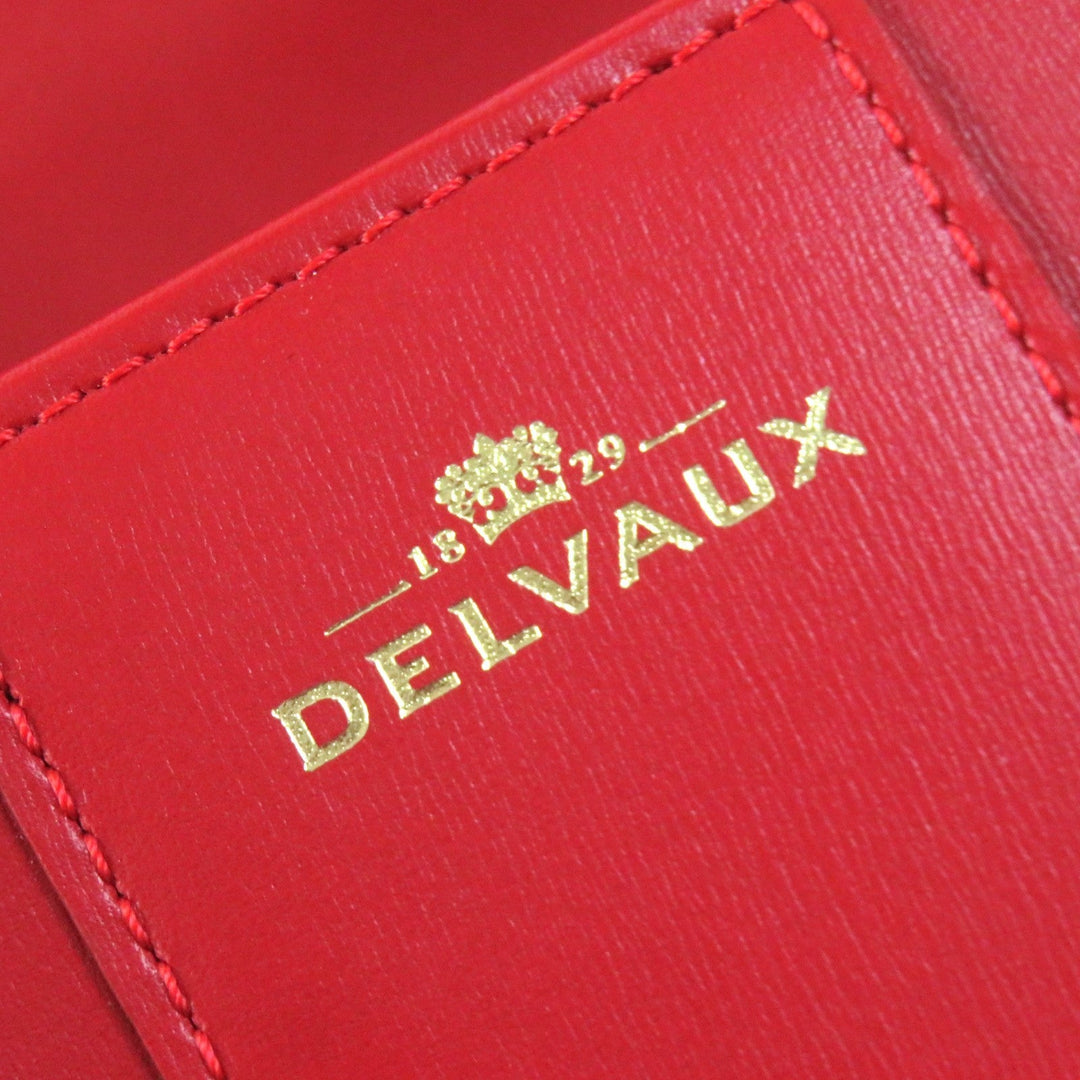 DELVAUX Shoulder Bag Main: Leather Red BRILLANT MM Women Used Authentic