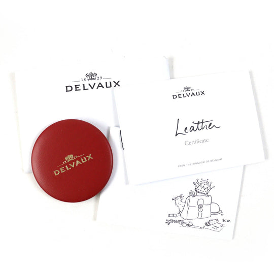 DELVAUX Shoulder Bag Main: Leather Red BRILLANT MM Women Used Authentic