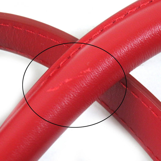 DELVAUX Shoulder Bag Main: Leather Red BRILLANT MM Women Used Authentic