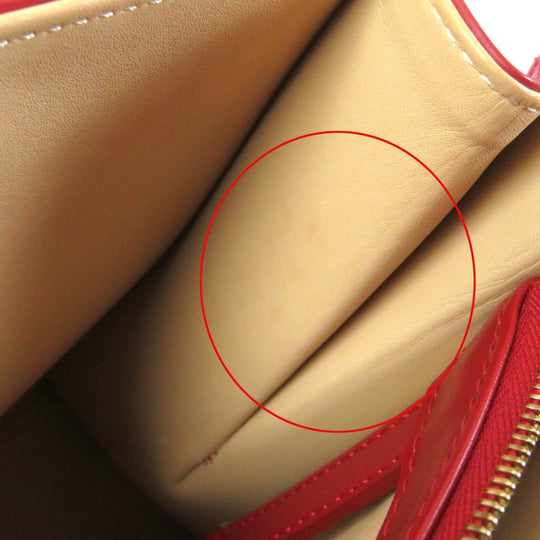 DELVAUX Shoulder Bag Main: Leather Red BRILLANT MM Women Used Authentic