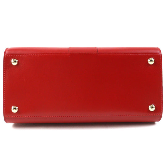 DELVAUX Shoulder Bag Main: Leather Red BRILLANT MM Women Used Authentic