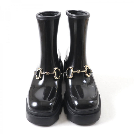 GUCCI boots 670407 Main: Rubber black Women 41 Used Authentic