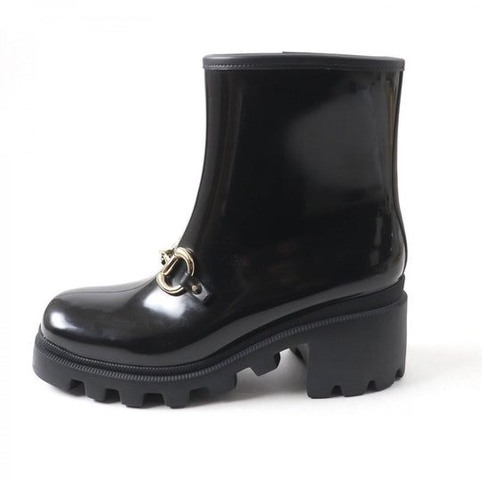 GUCCI boots 670407 Main: Rubber black Women 41 Used Authentic