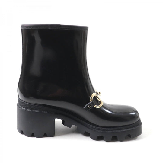 GUCCI boots 670407 Main: Rubber black Women 41 Used Authentic