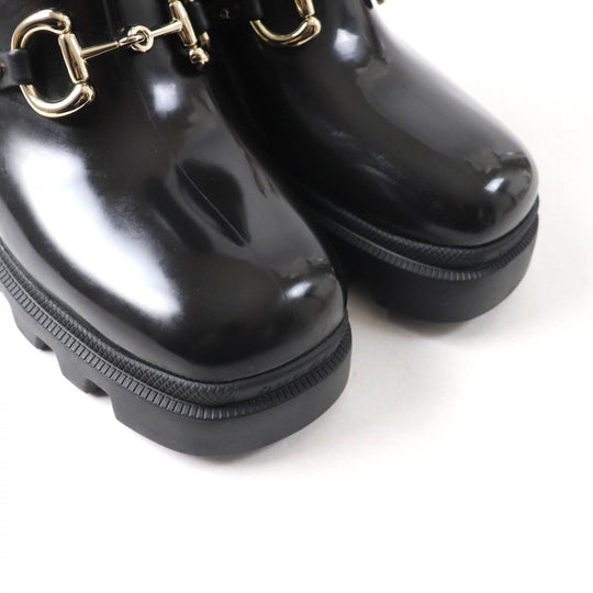 GUCCI boots 670407 Main: Rubber black Women 41 Used Authentic
