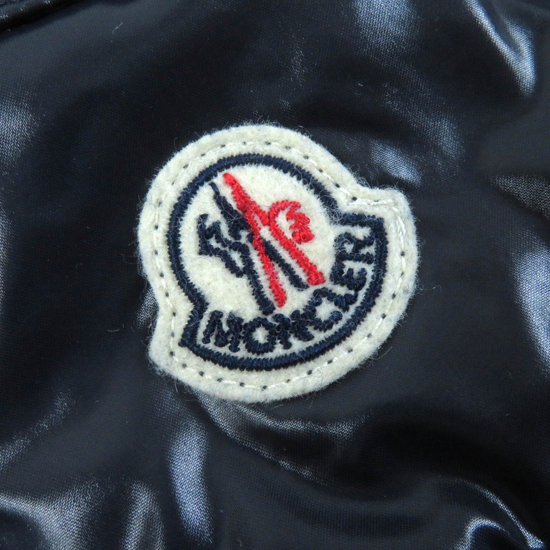 MONCLER Down jacket Outer: 100% wool, Part: 100% nylon, Sleeve lining: 100% nylon, Filling: 90% down, Filling: 10% feather Blue navy MANTELLA Women S Used Authentic
