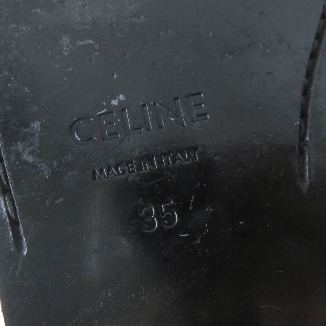 CELINE loafers Main: Leather Dark brown Women 35 Used Authentic