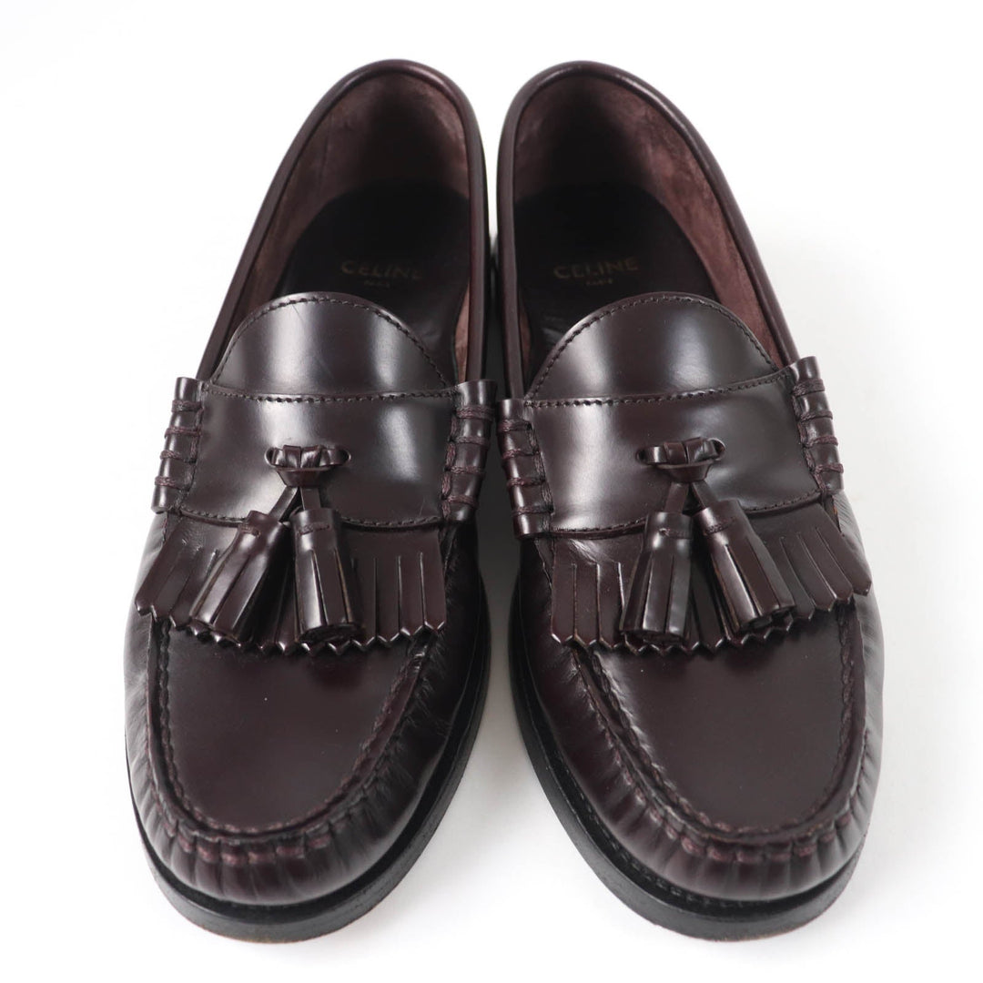 CELINE loafers Main: Leather Dark brown Women 35 Used Authentic