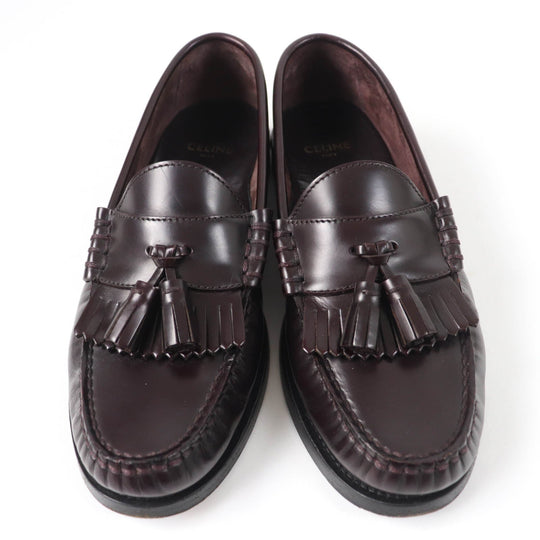 CELINE loafers Main: Leather Dark brown Women 35 Used Authentic
