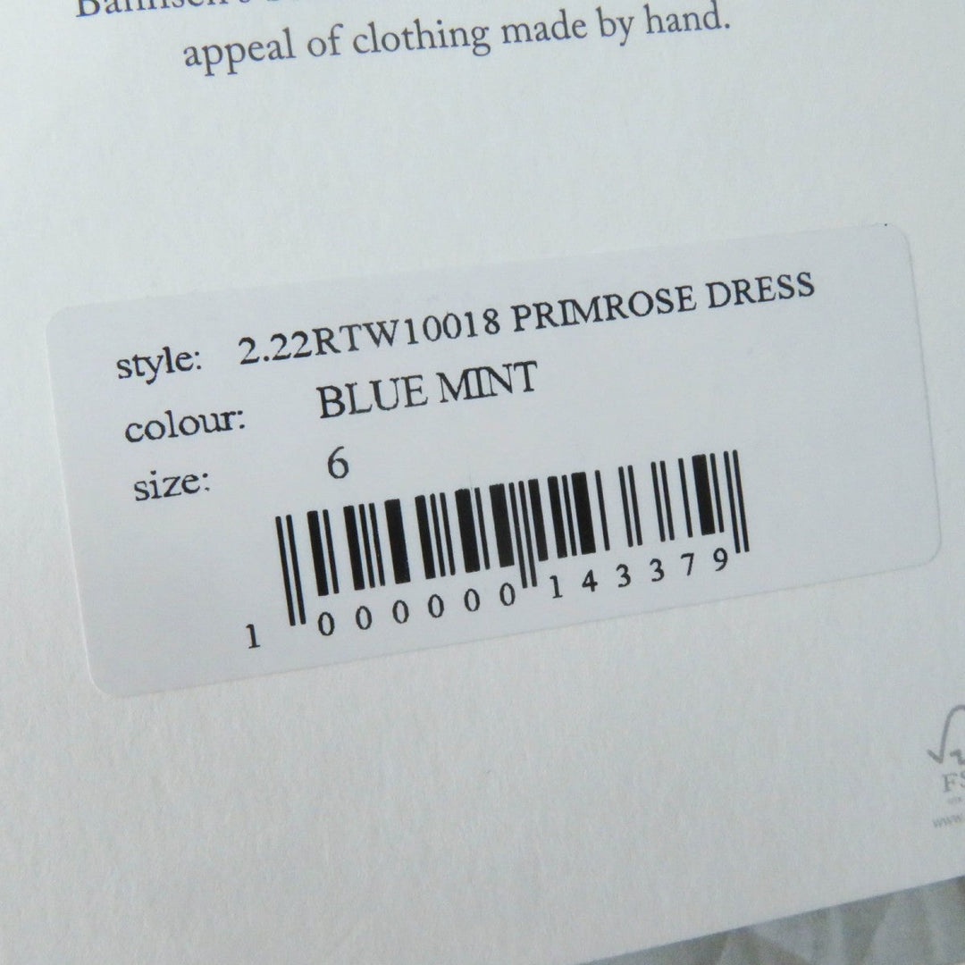 CECILIE BAHNSEN dress 1577-343-1276-7100 Main: 100% cotton, part: 50% silk, part: 44% cotton, part: 6% polyester Light blue PRIMROSE DRESS Women 6 Used Authentic