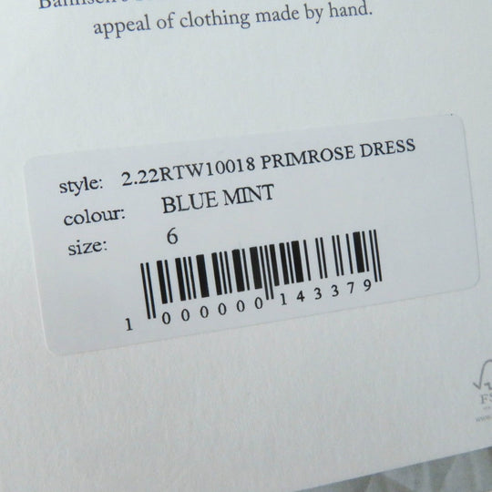 CECILIE BAHNSEN dress 1577-343-1276-7100 Main: 100% cotton, part: 50% silk, part: 44% cotton, part: 6% polyester Light blue PRIMROSE DRESS Women 6 Used Authentic