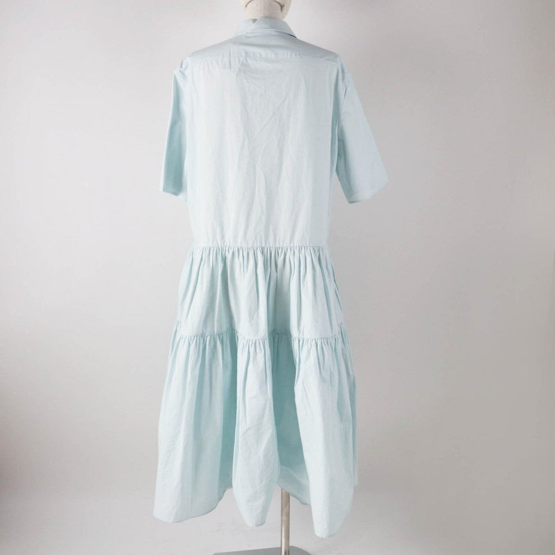 CECILIE BAHNSEN dress 1577-343-1276-7100 Main: 100% cotton, part: 50% silk, part: 44% cotton, part: 6% polyester Light blue PRIMROSE DRESS Women 6 Used Authentic