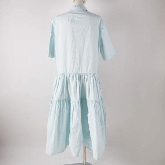 CECILIE BAHNSEN dress 1577-343-1276-7100 Main: 100% cotton, part: 50% silk, part: 44% cotton, part: 6% polyester Light blue PRIMROSE DRESS Women 6 Used Authentic