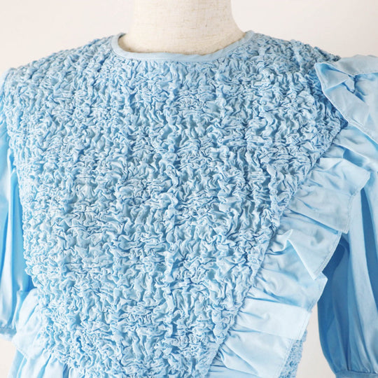 CECILIE BAHNSEN tops 1577-343-1280-7100 Outer material: 95% cotton, Outer material: 3% polyurethane, Outer material: 2% nylon Light blue CARLOTTA TOP Women 6 Used Authentic