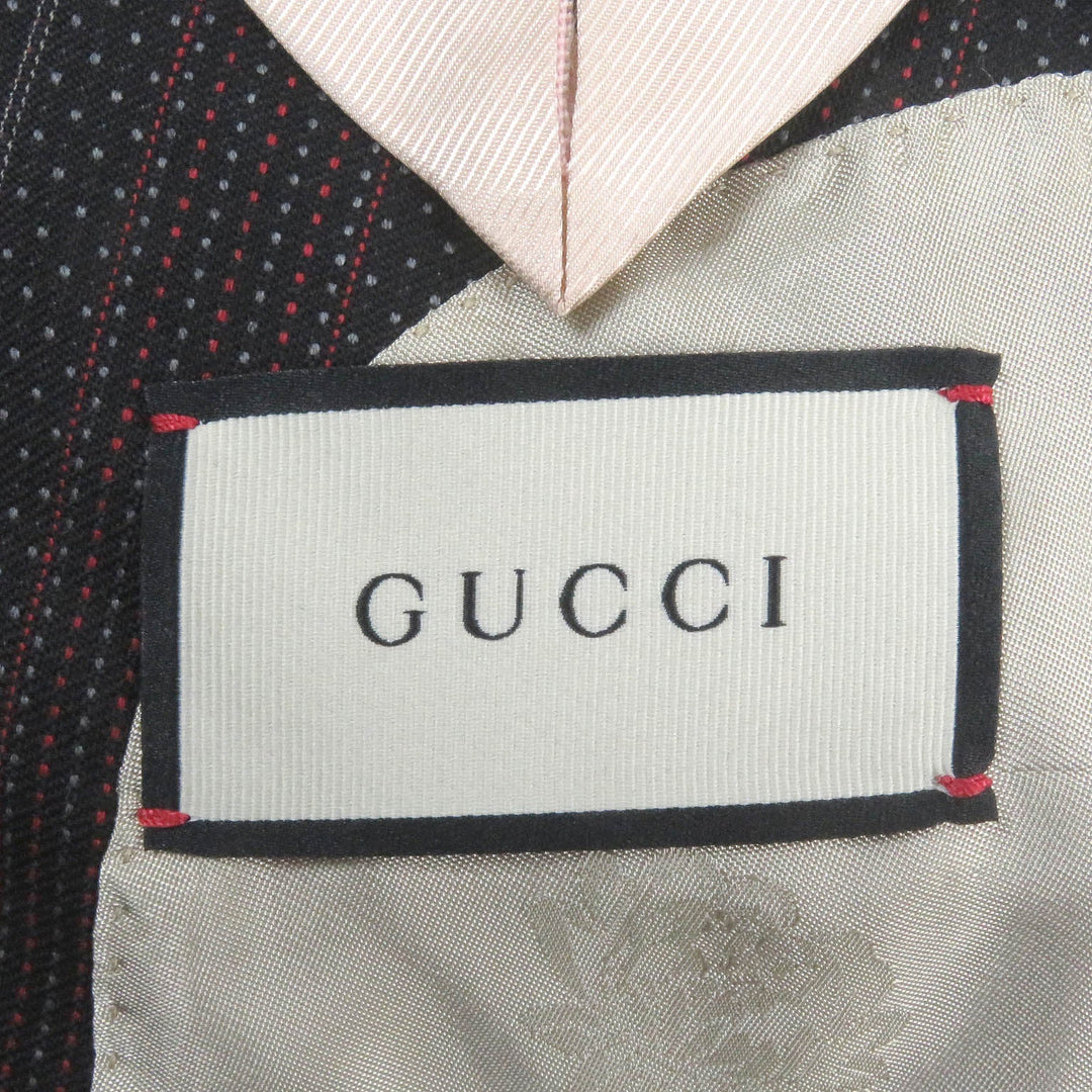 GUCCI suit 605347 Outer: 100% wool, Lining: 100% rayon black mens 54 Used Authentic
