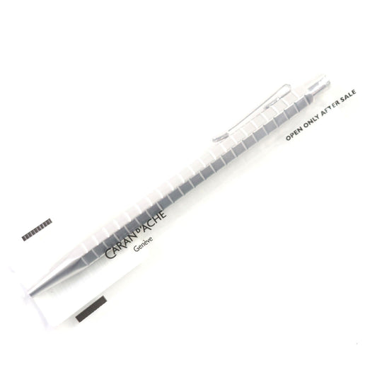 CARAN dACHE Ballpoint pen Brass with silver plate, rhodium plating Silver Ecridor Avenue mens Used Authentic