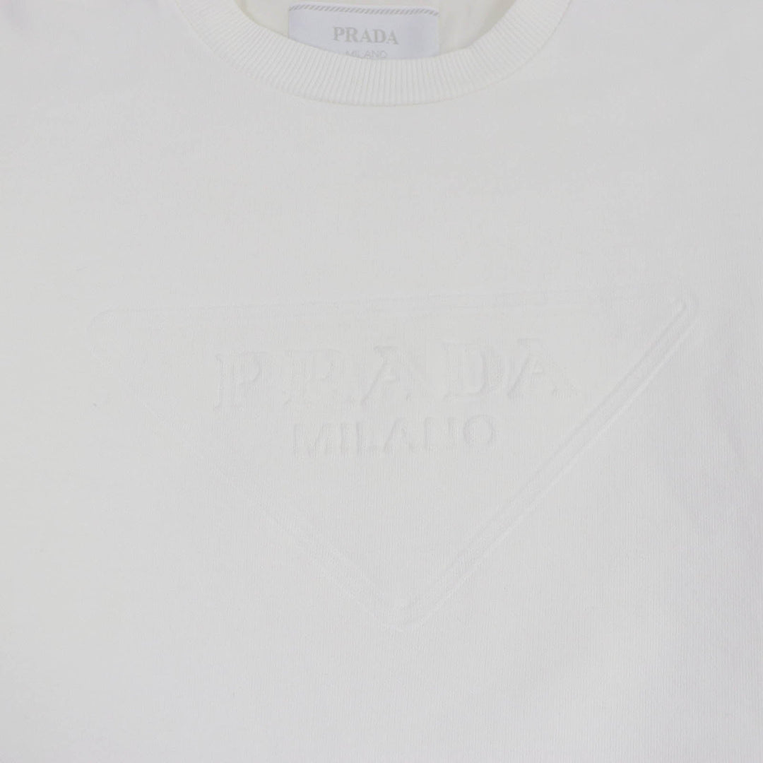 PRADA Short sleeve T-shirt UJN773 Main: 100% cotton white mens XS Used Authentic