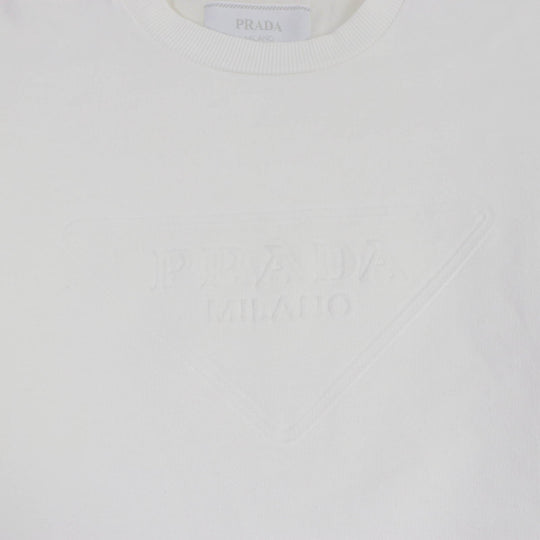 PRADA Short sleeve T-shirt UJN773 Main: 100% cotton white mens XS Used Authentic