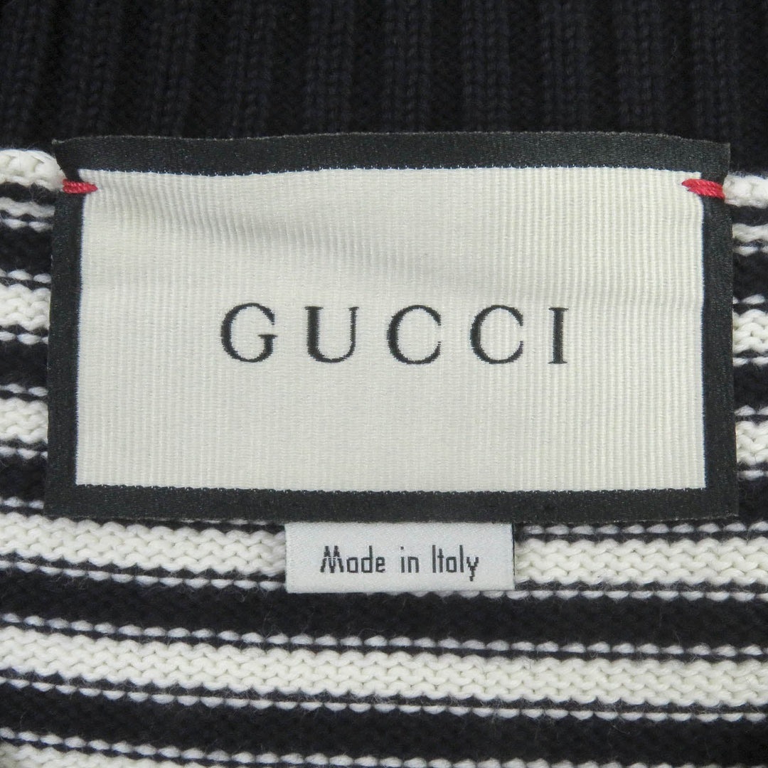 GUCCI sweater 496458 Main: 100% cotton black mens M Used Authentic