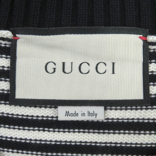 GUCCI sweater 496458 Main: 100% cotton black mens M Used Authentic