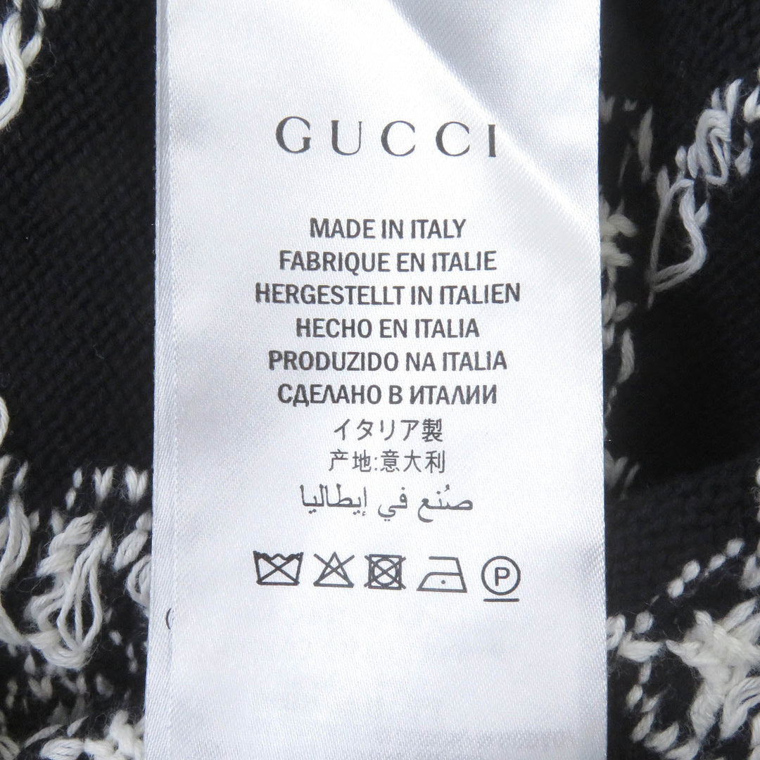 GUCCI sweater 496458 Main: 100% cotton black mens M Used Authentic
