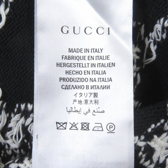 GUCCI sweater 496458 Main: 100% cotton black mens M Used Authentic