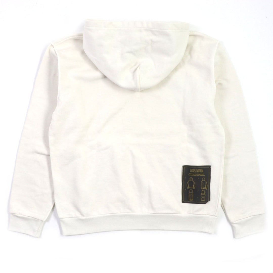 LOUIS VUITTON Hoodie Main: 100% cotton Ivory Inside Out Stables Edition mens M Used Authentic