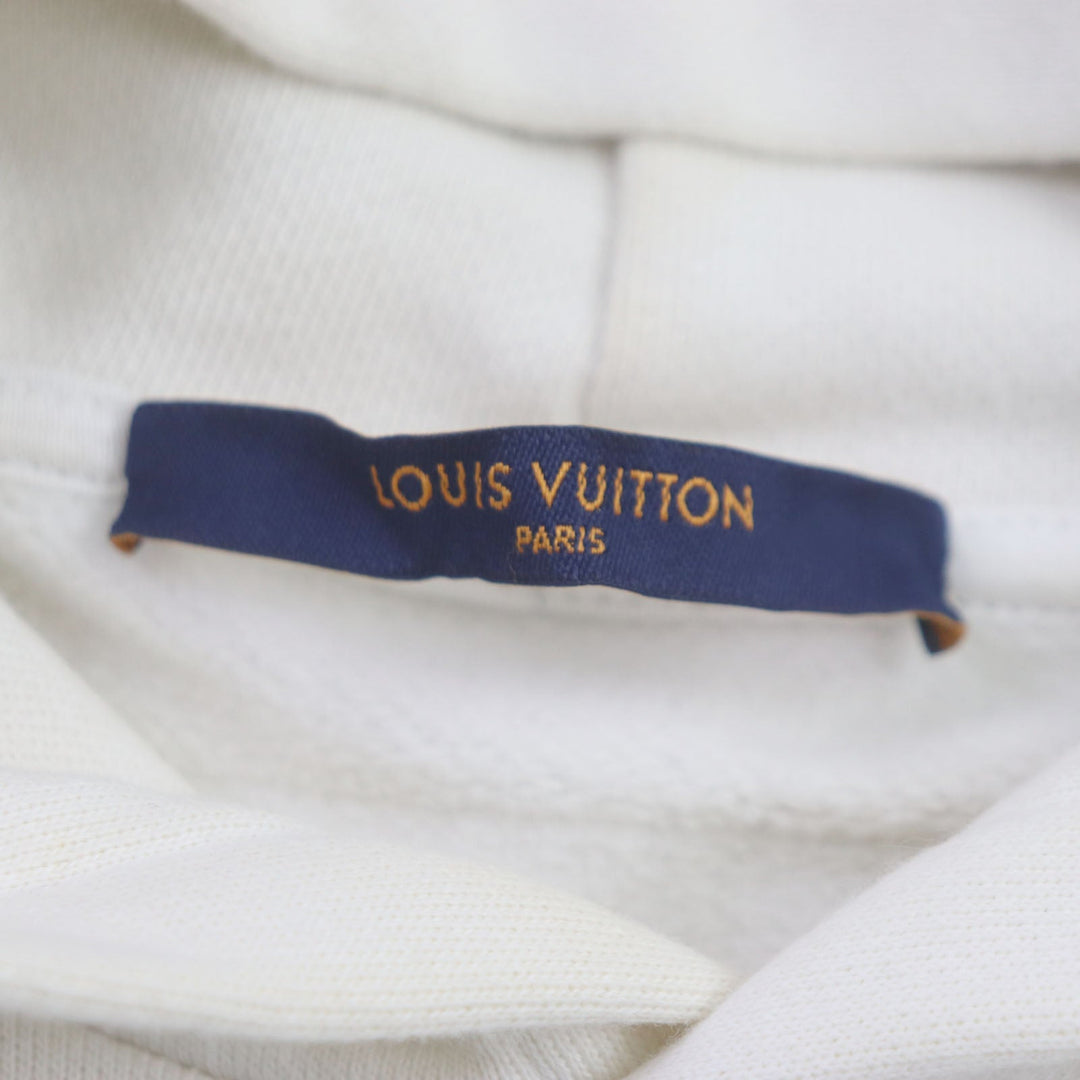 LOUIS VUITTON Hoodie Main: 100% cotton Ivory Inside Out Stables Edition mens M Used Authentic