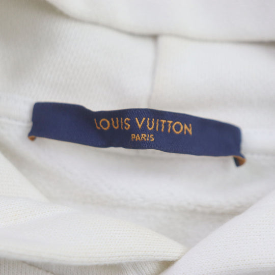 LOUIS VUITTON Hoodie Main: 100% cotton Ivory Inside Out Stables Edition mens M Used Authentic