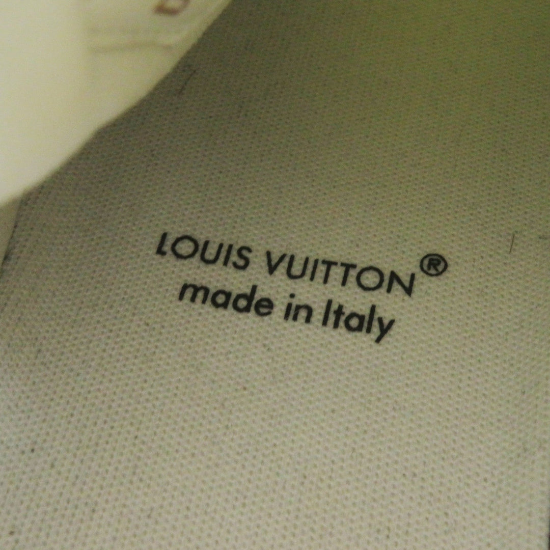 LOUIS VUITTON sneakers 1AC2A9 Denim, Leather White black LV Trainer Line Women 36 1/2 Used Authentic