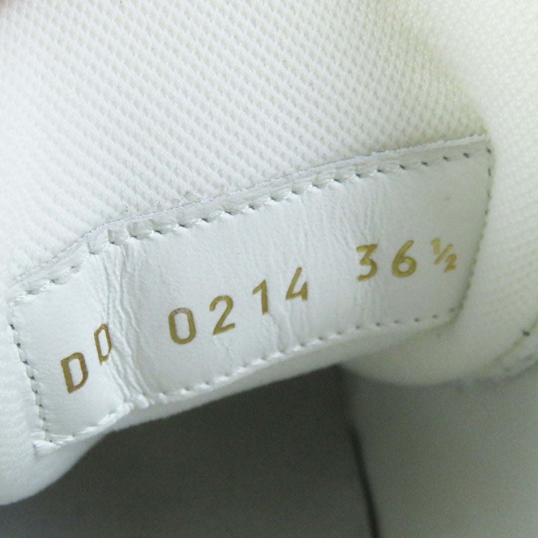 LOUIS VUITTON sneakers 1AC2A9 Denim, Leather White black LV Trainer Line Women 36 1/2 Used Authentic