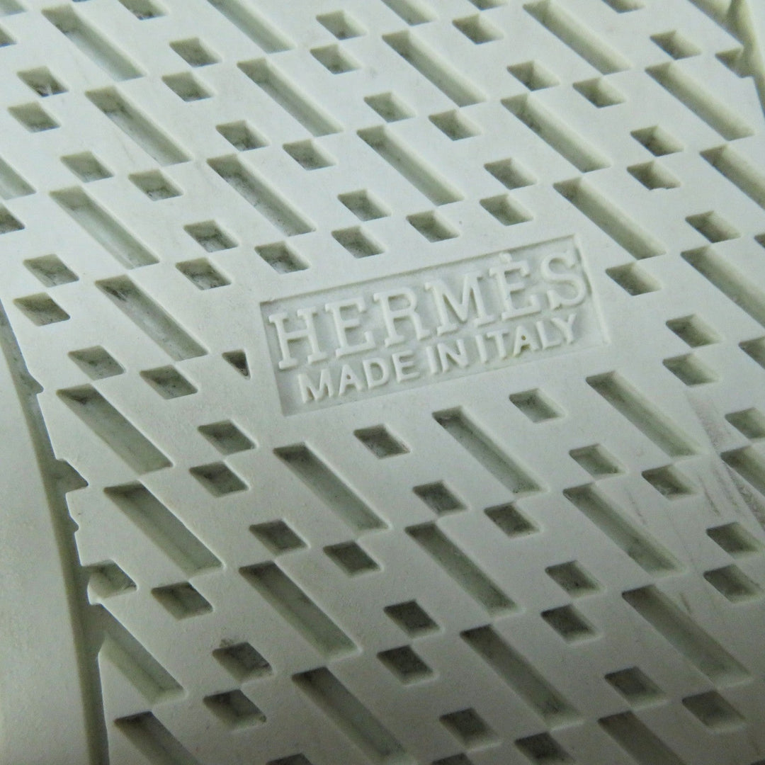 HERMES Low cut sneakers Main: Velvet, Part: Suede leather Emerald green Women 37 Used Authentic