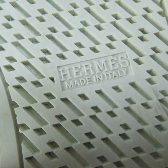 HERMES Low cut sneakers Main: Velvet, Part: Suede leather Emerald green Women 37 Used Authentic