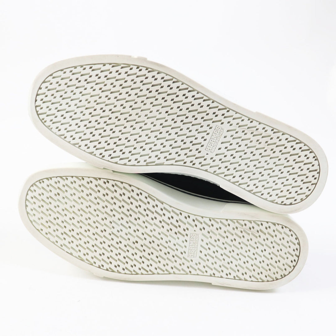 HERMES Low cut sneakers Main: Velvet, Part: Suede leather Emerald green Women 37 Used Authentic