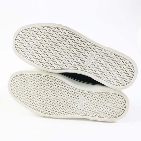 HERMES Low cut sneakers Main: Velvet, Part: Suede leather Emerald green Women 37 Used Authentic