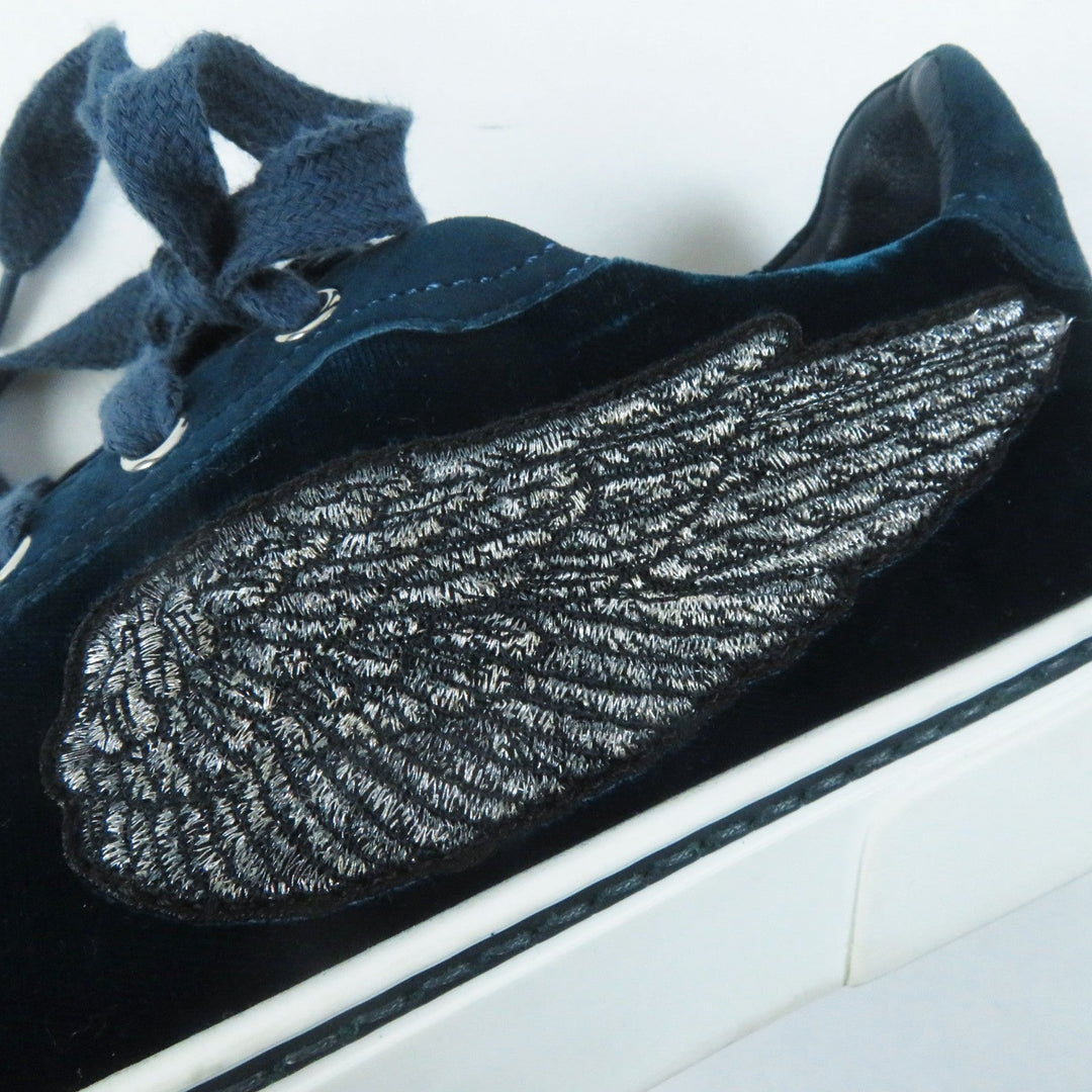HERMES Low cut sneakers Main: Velvet, Part: Suede leather Emerald green Women 37 Used Authentic
