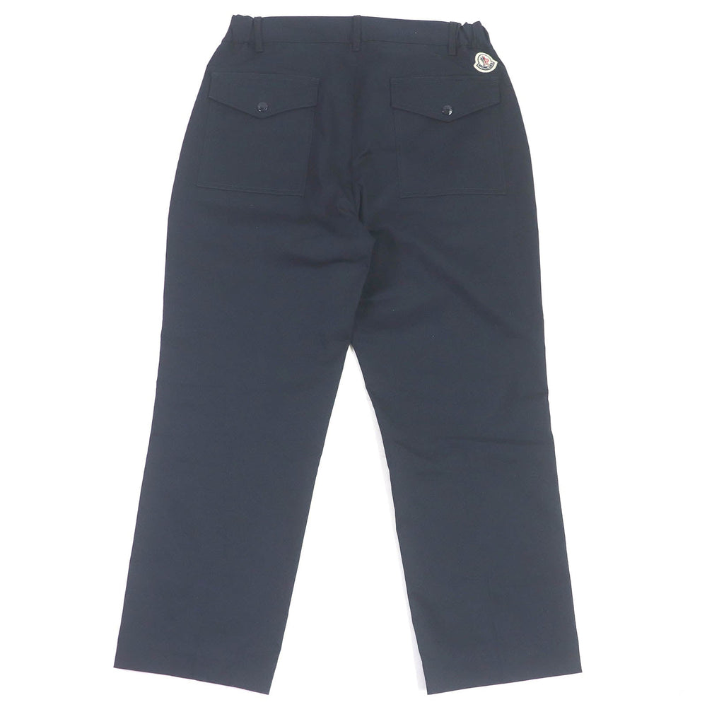 MONCLER Pants Main: 98% cotton, Main: 2% polyurethane Navy PANTALONE mens 46 Used Authentic