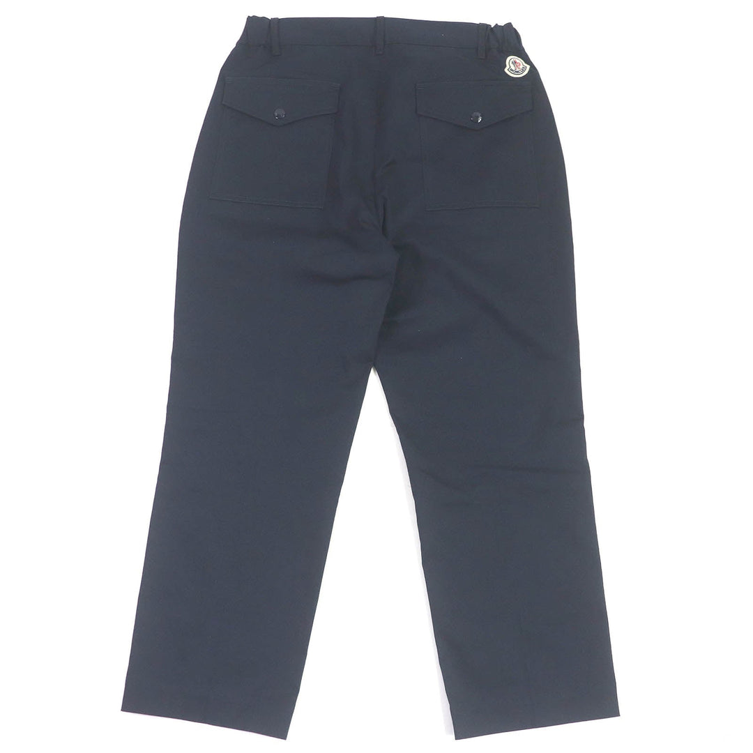 MONCLER Pants Main: 98% cotton, Main: 2% polyurethane Navy PANTALONE mens 46 Used Authentic