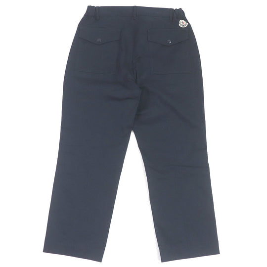 MONCLER Pants Main: 98% cotton, Main: 2% polyurethane Navy PANTALONE mens 46 Used Authentic