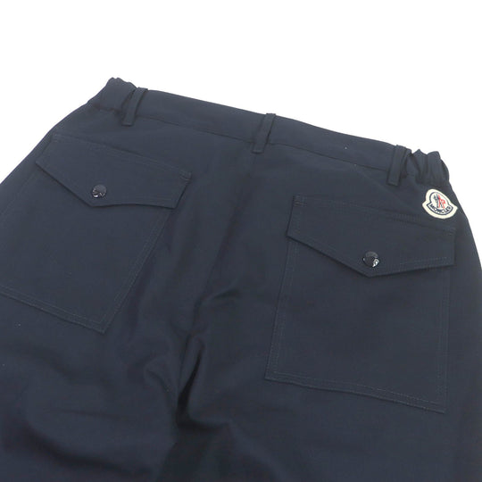 MONCLER Pants Main: 98% cotton, Main: 2% polyurethane Navy PANTALONE mens 46 Used Authentic