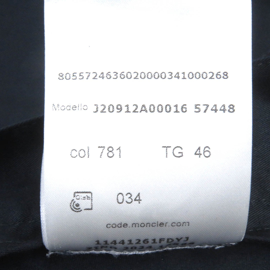 MONCLER Pants Main: 98% cotton, Main: 2% polyurethane Navy PANTALONE mens 46 Used Authentic