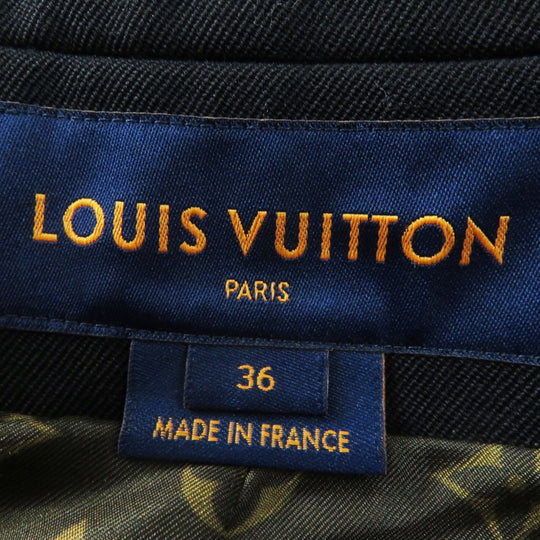 LOUIS VUITTON coat Outer: 98% wool, Outer: 1% rayon, Outer: 1% polyester, Lining: 81% silk, Lining: 19% cotton black Women 36 Used Authentic
