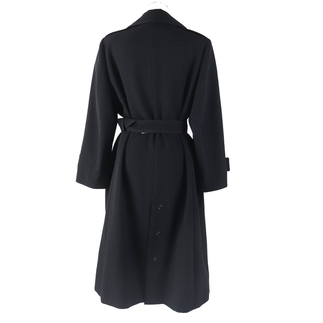 LOUIS VUITTON coat Outer: 98% wool, Outer: 1% rayon, Outer: 1% polyester, Lining: 81% silk, Lining: 19% cotton black Women 36 Used Authentic