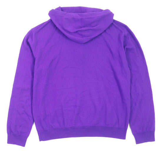 LOUIS VUITTON Hoodie Main: 98% cashmere, Main: 1% silk, Main: 1% nylon purple LV embossed mens S Used Authentic