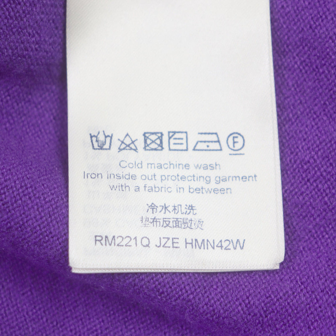 LOUIS VUITTON Hoodie Main: 98% cashmere, Main: 1% silk, Main: 1% nylon purple LV embossed mens S Used Authentic
