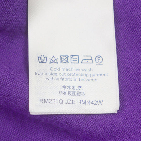 LOUIS VUITTON Hoodie Main: 98% cashmere, Main: 1% silk, Main: 1% nylon purple LV embossed mens S Used Authentic