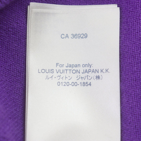 LOUIS VUITTON Hoodie Main: 98% cashmere, Main: 1% silk, Main: 1% nylon purple LV embossed mens S Used Authentic