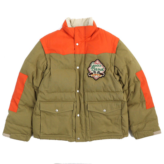 GUCCI Down vest 641311 Outer: 70% cotton, Outer: 30% nylon, Part: 100% cotton, Part: 39% polyester, Part: 31% wool, Filling: 100% polyester Camel Orange mens 46 Used Authentic