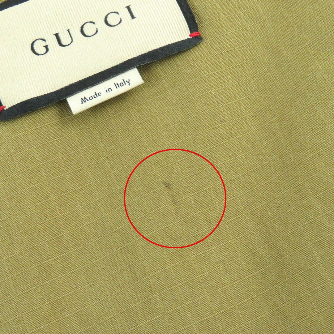 GUCCI Down vest 641311 Outer: 70% cotton, Outer: 30% nylon, Part: 100% cotton, Part: 39% polyester, Part: 31% wool, Filling: 100% polyester Camel Orange mens 46 Used Authentic